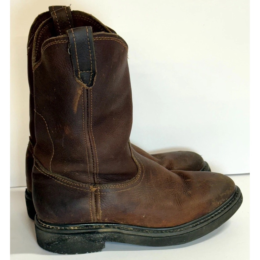 Dan Post Boots Men 8.5 Work Boot Brown Leather Waterproof Oil Resistant POW41535